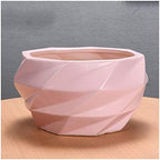 HASMI Plant pots Geometry Ceramic Planter Outdoor Indoor Garden Planters Plant Containers with Drain Hole Flower Plant Pots Modern Decorative Gardening Flower Pots (Color : Gray) by Unknown