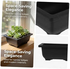 PartyKindom 15pcs Rectangular Plastic Bonsai Plant Pot with Efficient Drainage and Mesh Bottom, Lightweight Deep Tray Planter for Succulent and Bonsai, Suitable for Outdoor and Office Use - Image 3