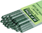 Garden Stakes 3ft, 3 Feet Metal Plant Stakes 30 Pack for Gardening and Farm, Plastic Coated Plant Support for Tomato, Cucumber, Bean, Flower, Potted and More Climbing Plants by BSMOULFA