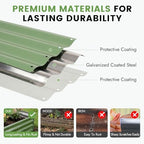 INNO STAGE 2Pcs Galvanized Raised Garden Bed, 6x3x1FT Outdoor Planter Box - Image 4
