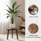 Delma Wood Plant Stands 5-Pack Indoor, Plant Stool, Dark Brown - Image 2