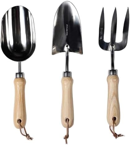 Garden Shovel,Garden Trowel, 3 pcs Hand Kit Gardening Tools Set Made of High-Carbon Steel with Shovels Scissors Rake Pruning Shear, Parent by Unknown