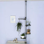 BAOYOUNI Plant Stand Tension Rod, 3 Trays+1 Arm Adjustable Grey - Image 4