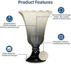 24" Tall Urn Planters for Outdoor Plants, Urns and Pedestal, Beige - Image 4