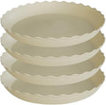4 Pack Plant Saucer 14 inch, Heavy Duty Plastic Plant Saucers, Durable Plant Tray for Pots, Flower Saucers for Indoors, Plant Pot Saucers, Trays for Planter (Beige) by Unknown