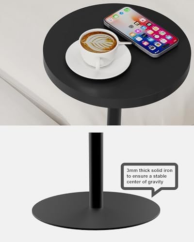 TUTOTAK Tall Round Side Table, Small End Table, Drink Table, Pedestal Table - Image 6