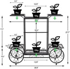 unho Metal Plant Stand Indoor: 6 Tier Garden Cart Flower Planter Pot Holder - Image 6