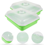2 Sets Sprouter Tray with Lid Plastic Moisture Preserving Seed Tray - Image 7