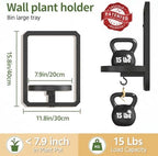 LASZOLA Plant Picture Frame Holder Shelf Wall Window Indoor, 3 Pcs Black - Image 2