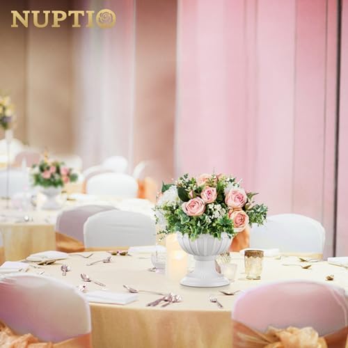 NUPTIO Classic Plastic Urn Planter: 6 Pcs 10.23 Inch Pedestal Pot for Porch - Image 6