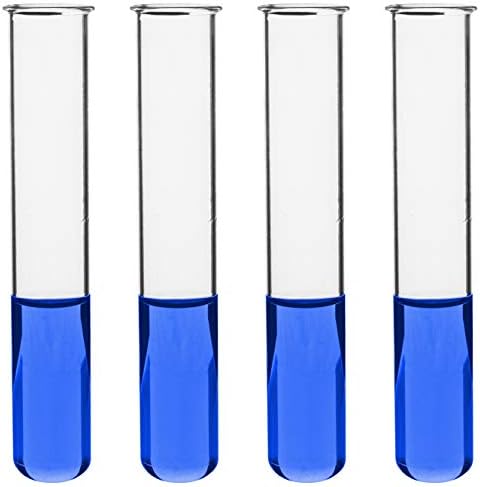 EISCO 24PK Test Tubes, 50ml - Borosilicate 3.3 Glass - 1.2mm Thick Walls, Beaded Rim - Superior Heat & Chemical Durability - 5.9" Tall, 1" Diameter by EiscoLabs