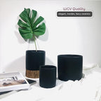 WGVI Matte Black Ceramic Cylinder Vase Width 5.5" Height 5", Flower Arrangements, Candle Holder, Terrarium Planter Pot, Storage Container Organizer, Pen Brush Holder, Tabletop Decor, Bulk, 6 Pcs - Image 6