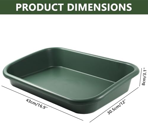 17x12x3in Green Multi-Purpose Potting Tray, Gardening Mat for Repotting and Seed Starting, Plastic Plant Tray for Indoor & Outdoor Use, Seed Starter - Image 7
