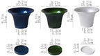 Planter Round Stripe Texture Plant Pot, with Drainage Hole and Saucers Trays Ceramics Flower Pot, for Room Balcony Office Plants Container (3 Colors) Flower Pots(White) - Image 2