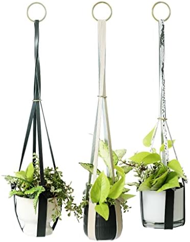 Genuine Leather Plant Hanger + Pot | Minimalist Hanging Planter | Modern Indoor/Outdoor Décor - Image 6