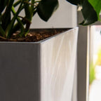 XBrand Modern 30-Inch Tall Square Planter, Modern Tapered Perfect for Indoor & Outdoor, Patio Décor, Set of 2, Gray - Image 6