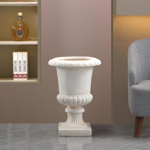 Urn Planter Beige White Magnesium Oxide 16.93x23.62 in - Image 6