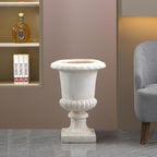 Urn Planter Beige White Magnesium Oxide 16.93x23.62 in - Image 6