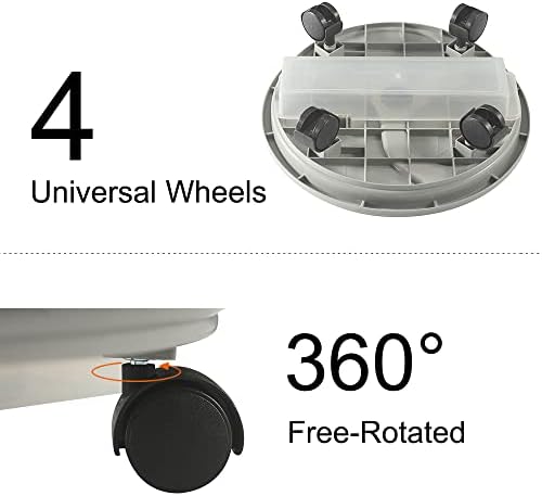 4 Packs 13 inch Plant Caddy with 4 Wheels and Drainage Tray,Round Flower Pot Mover,Garden Rolling Plant Stand with Wheels,Plant Pallet Dolly for Heavy Duty Planter,Loading Capacity 110Lbs - Image 3