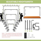 8.2FT x 8FT Square Backdrop Stand Heavy Duty Black Wedding Arch with Clamps - Image 4
