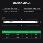 VIVOSUN T5 Grow Light Bulbs 4Ft 46 Inches, 54W 6500K HO Light Bulbs, 5-Pack - Image 2