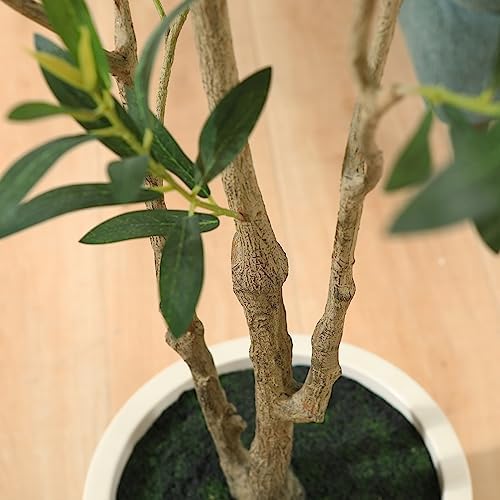 LOMANTO Artificial Olive Trees, 6 ft Tall Fake Olive Trees for Indoor - Image 2