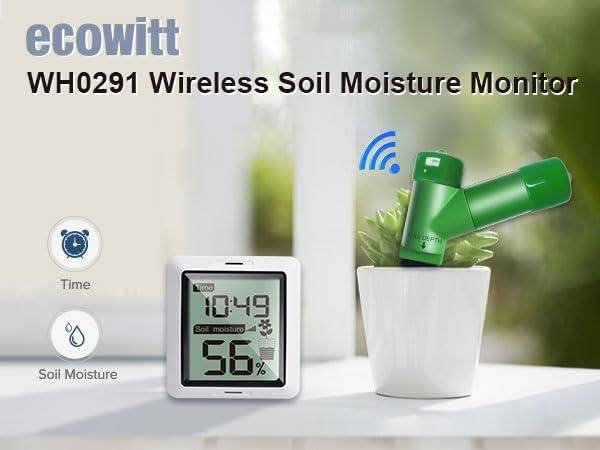 ECOWITT WH0291 Soil Moisture Tester Plant Soil Moisture Sensor Meter with Digital LCD Display - Image 5
