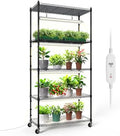 Bstrip 5-Tier Plant Shelf with Grow Light, 29.5x13.8x59in by Bstrip
