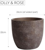 Olly & Rose large ceramic plant pots brown washed - Image 5