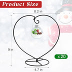 Barydat 20 Pcs Heart Display Stand Ornament Hanger Stands for Flower Pot - Image 2