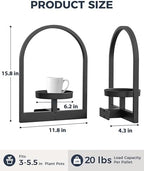 Bamworld Wall Plant Holder Plant Stand Indoor Wall Planters Round - Image 3