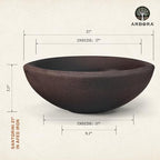 ARBORA 21" Santorini Bowl Planter - Lightweight Polyresin Outdoor Plant Pot - Image 2
