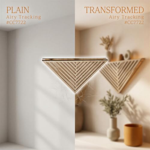 Triangle Wall Planter for Dry Plants, Hollow Out Geometric Wall Decor, Natural Wood Creative Home Decor Display Shelf for Flower Arrangements, Living Room, Entryway, Balcony Wall Accent - Image 2