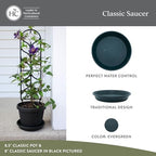 The HC Companies Flower Pot Saucers - Plastic Plant Saucer for Outdoors & Indoors - Traditional Design Plant Pot Trays for Water Drainage - Durable & Stylish Round Plant Tray (21-inch Evergreen) - Image 2