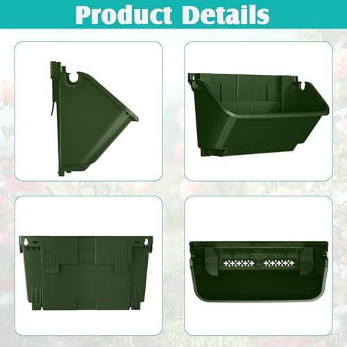 Vertical Wall Planter, 4 Packs Self Watering Wall Planters for Indoor with 3 Pcs Garden Tool Set Vertical Planter Tower for Strawberry Flowers Herbs, 12.9''x5.5'' x26.7'' - Image 7