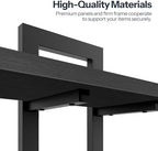 HOOBRO Floating Shelves, 15 Inch Wall Shelf Set of 2, Wall Mounted Storage Shelves 2-Tier, Hanging Bathroom Shelves, for Living Room, Bedroom, Bathroom, Kitchen, Black BK32BJ01 - Image 6