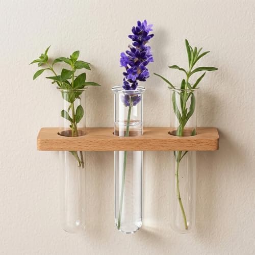 4pcs Plant Propagation Tubes Glass Test Tube Vase Replacement Clear Hydroponic Flower Vase for Home Office Wall Decor Desktop Decorations (Without Stand) (18.00X3.00X2.50CM) - Image 6