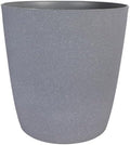 The HC Companies Santa Fe Round Self-Watering Pot - Lightweight Plastic Planter for Herbs & More - Durable Plant Pots for Indoor Plants & Outdoor Plants (16" Pebble Gray, Pack of 1) by TheHCCompanies