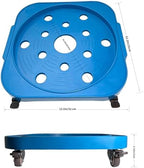 2-Pack 11" 5-Gallon Water Bottle Jug Caddy with 4 Rolling Swivel Casters - Heavy-Duty 5-Gallon Bucket Dolly & Plant Stand, Blue (2, Blue) - Image 2