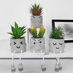 MAKHOT Artificial Succulents Potted Plant Set, Faux Succulents Office Decorations for Work Desk, Fake Plant Wall Shelf Decor for Gift, Bathroom Small Plants Decoration, Mini Plants Window Sill Decor - Image 3