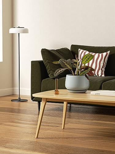 LE TAUCI Plant Pots, 4.1+5.1+6.5 inch, Set of 3, Reactive Glaze Blue Gray - Image 4