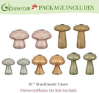 Glasseam Plant Propagation Station, 10 Pcs Mushroom Glass Vases for Flowers - Image 7