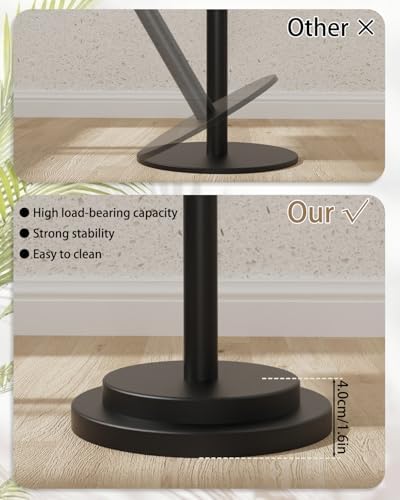 Square Side Table, Height Adjustable Vintage Drink Stand, White - Image 6