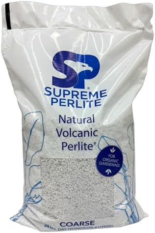 Supreme Perlite Coarse Horticultural Perlite for Potting Soil, Seed Starting, Propagation & Organic Gardening, 24 Quart Bag - Improves Drainage and Soil Aeration for Indoor or Outdoor Plant Use by Unknown