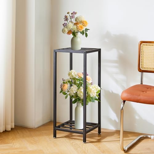 IBUYKE 30 Inch Tall Plant Stand Indoor, 2 Tier Flower Stand, Black TMJ070B - Image 3