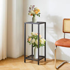 IBUYKE 30 Inch Tall Plant Stand Indoor, 2 Tier Flower Stand, Black TMJ070B - Image 3