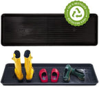 Gardeners Supply Company Large Boot Tray 2 Pack | Multi-Purpose All Weather Waterproof Indoor and Outdoor Shoes Mat Made with 100% Recycled Plastic | 46.5" L x 15.5" W and 2" Deep - Black - Image 7
