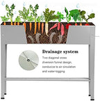 Metal Raised Garden Bed,Raised Planter Box with Legs,Herbs and Vegetables Planter Suitable for Outdoor Patio Deck and Porch (Gray) - Image 2