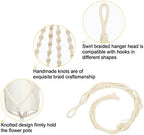 uxcell Macrame Plant Hanger Flower Pot Holder DIY Indoor Outdoor Hanging Rope Basket Retro Vintage-Inspired 39.4 Inch Length 4 Pcs - Image 3