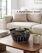 vensovo 10 Inch Shallow Galvanized Planters, 4 Pack Metal Succulent Pots - Image 4